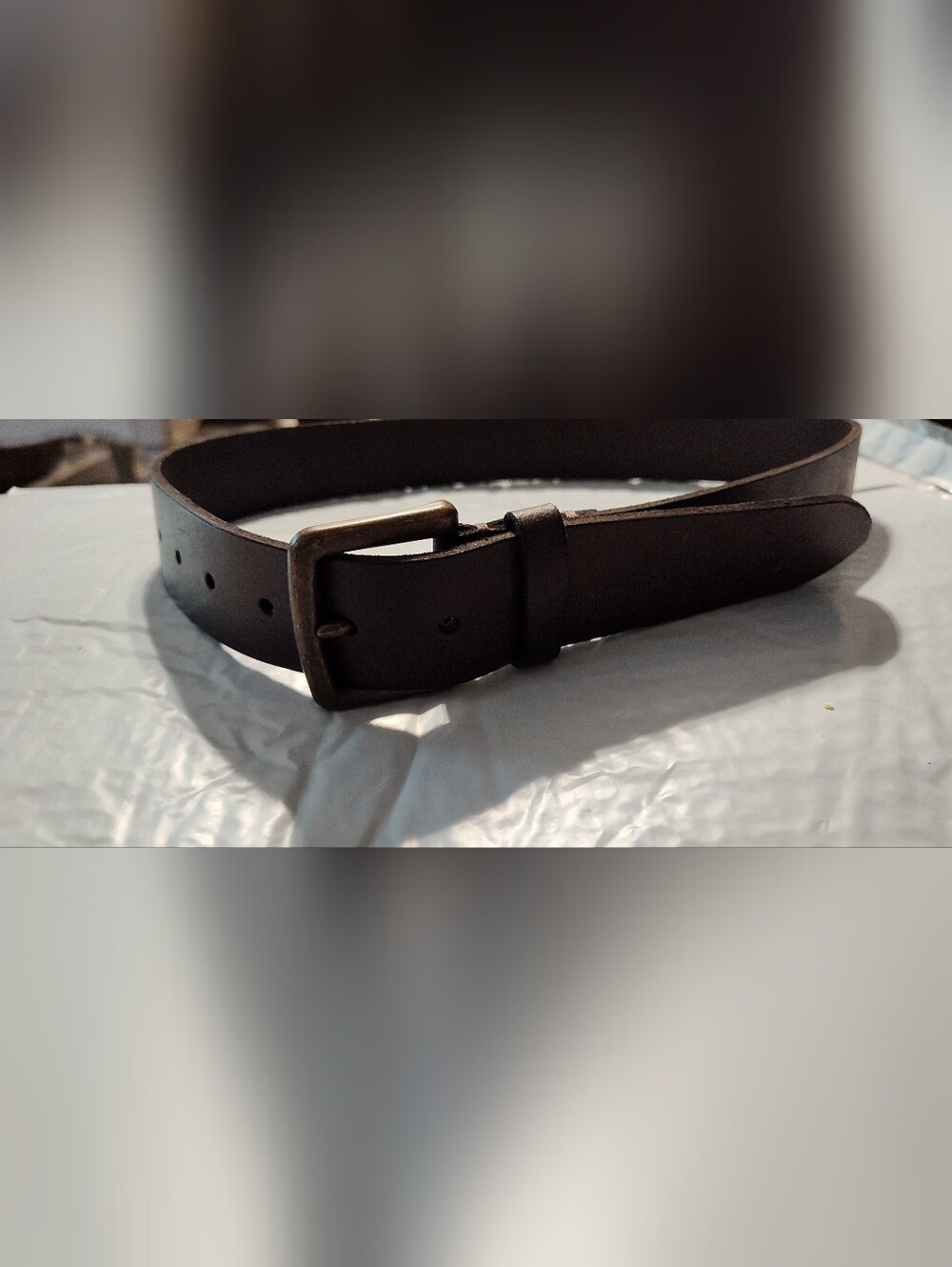 American Eagle Men's Classic Dark Brown Leather Belt. Size Small Or 28. NWOT.